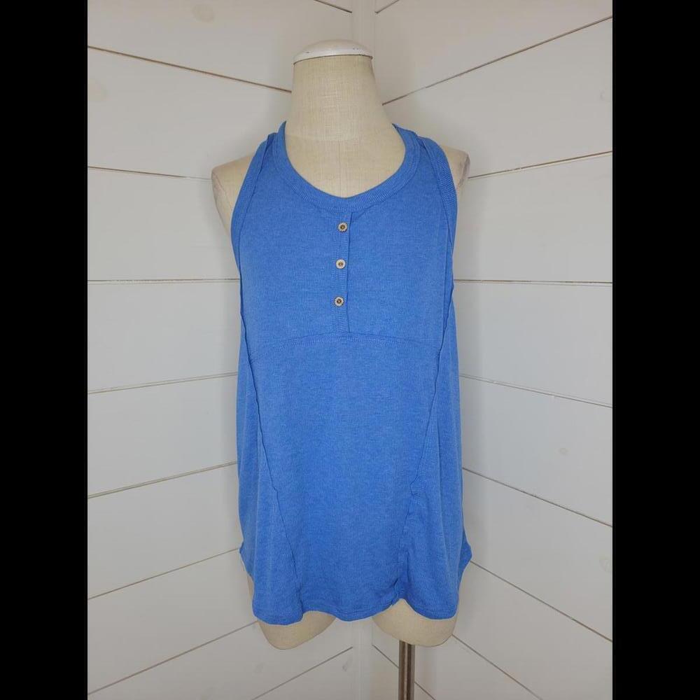NWOT Boutique Sew In Love small blue flowy tank top